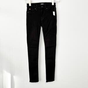 Hudson Jeans Nico midrise super skinny black denim NWT size 24 stretch